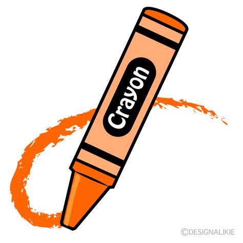 orange crayon clipart|orange crayon drawing.